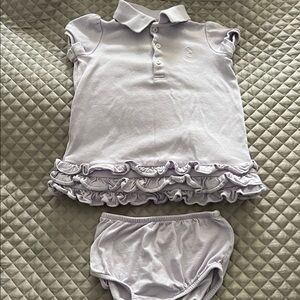 Ralph Lauren Lilac Ruffled Polo Dress with Bloomers